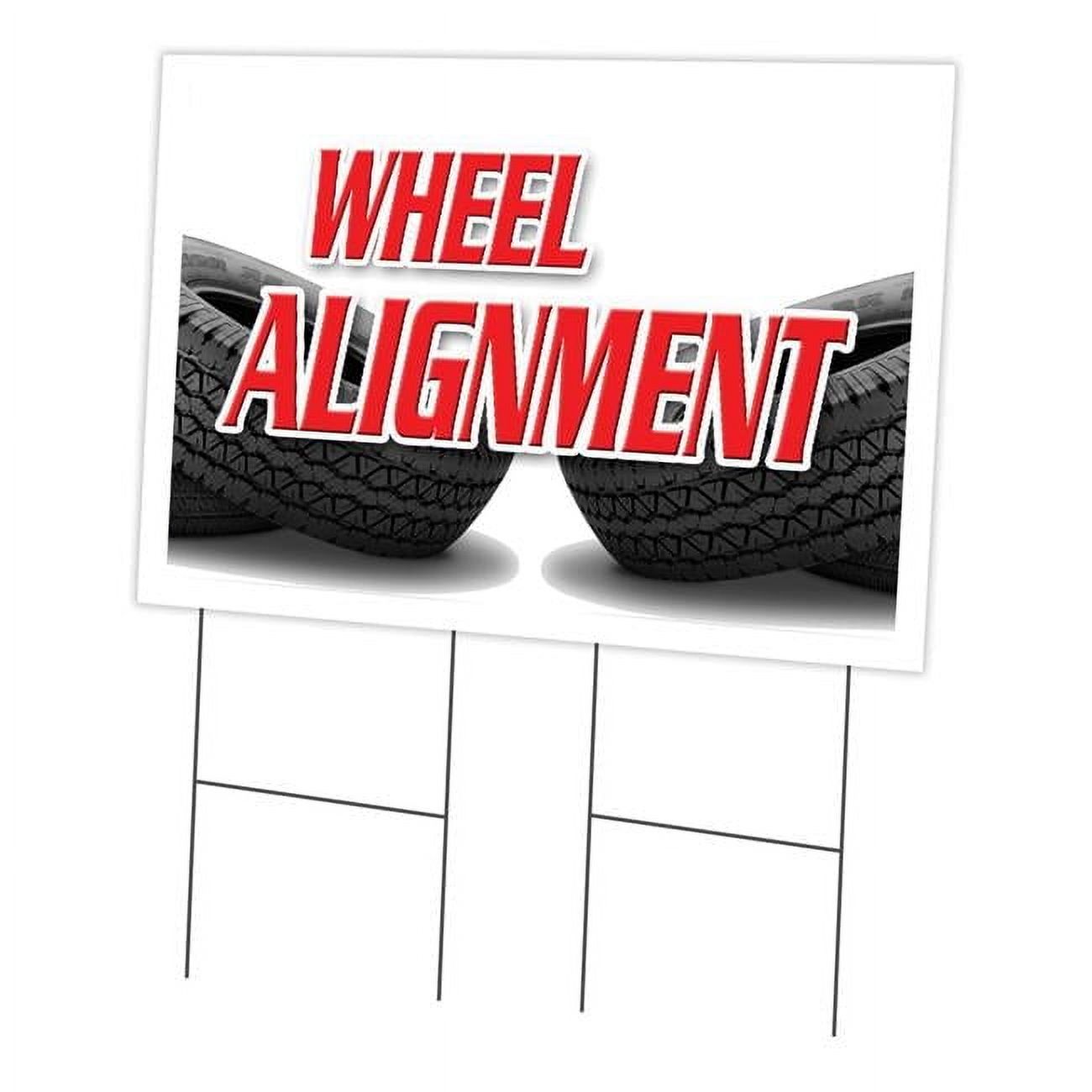 24 x 36 in. Wheel Alignment Yard Sign & Stake - Walmart.com