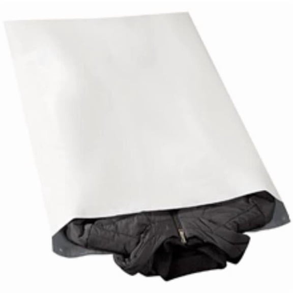 24 x 36 in. White Poly Mailers with Tear Strip