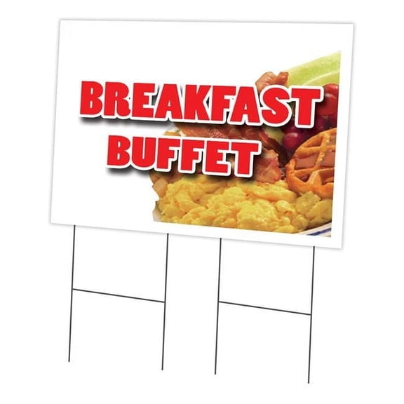 24 x 36 in. Breakfast Buffet Yard Sign & Stake