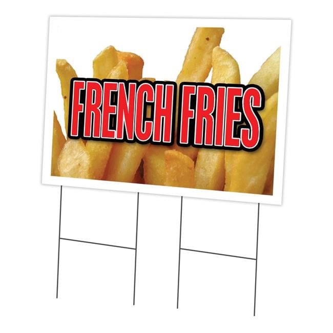 Small Fries Sign 24 x 36 in. Yard Sign & Stake - French Fries - Walmart.com