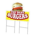 thumbnail image 1 of 24 x 36 in. Yard Sign & Stake - The Best Burgers, 1 of 1
