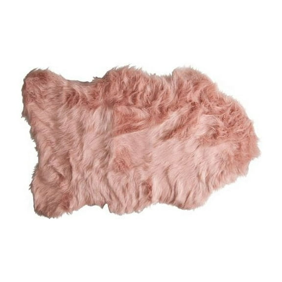 24" x 36" x 1.5" Dusty Rose Faux Sheepskin - Area Rug