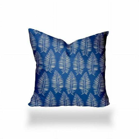 24 x 4 x 24 in. Blue & White Enveloped Tropical Throw Indoor & Outdoor Pillow