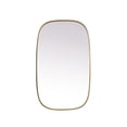 thumbnail image 1 of 24 x 40 in. Metal Frame Oval Mirror, Brass, 1 of 1