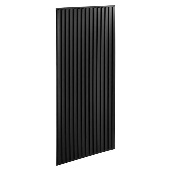 24 x 48 Inch PVC Ceiling Tiles 12 Pack 3D Black Linear Slat Panels for Drop Grid Modern Decorative Smooth Sheet for Home and Office
