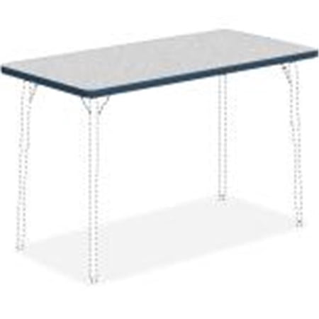 24 x 48 Rectangular Classroom Activity Tabletop - Gray & Navy