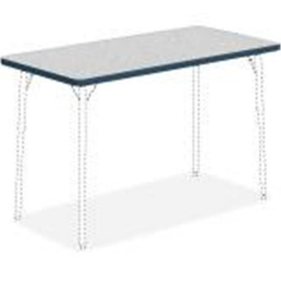 24 x 48 Rectangular Classroom Activity Tabletop - Gray & Navy