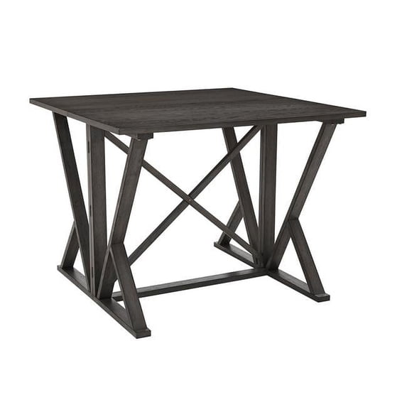 24 x 48 in. Fiji Rectangle Folding Gate-Leg Counter Table, Gray