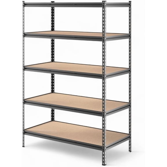 24" x 48" x 72" Boltless Industrial Shelving Unit Z-Beam Design with 4 Shelf, Heavy-Duty Steel Frame and Particleboard Shelves, 800 lb Capacity per Shelf
