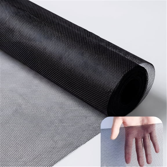 24" x 48ft Stainless Steel Screen Roll, 304 Black High Transparency Window & Door Mesh, Durable Metal Replacement Screen for Patio Porch, DIY Easy Installation