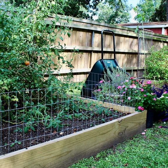 24'' x 50' 1 Inch Hardware Cloth 16 Gauge Black Vinyl Coated Welded Fence Mesh for Home Garden Projects