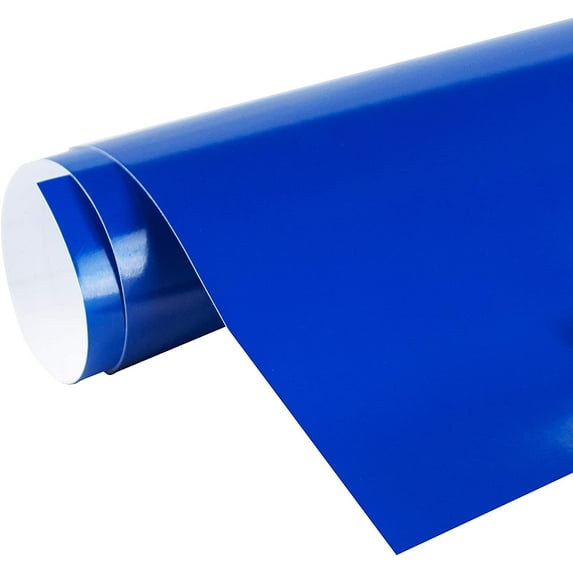 24" x 50 ft Roll of Sapphire-Blue Repositionable Adhesive-Backed Vinyl for Craft Cutters, Punches and Vinyl Sign Cutters