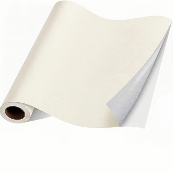24" x 54" Self-Adhesive Leather Repair Patch Roll, Peel & Stick Vinyl Repair Tape for Sofa, Couch, Car Seats & Furniture (Beige)