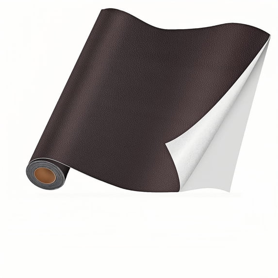 24" x 54" Self-Adhesive Leather Repair Patch Roll, Peel & Stick Vinyl Repair Tape for Sofa, Couch, Car Seats & Furniture (Dark Brown)