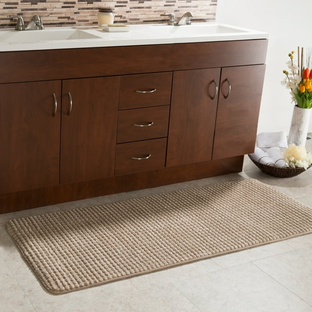 24" x 59" Memory Foam Extra Long Bath Mat by Somerset Home Woven