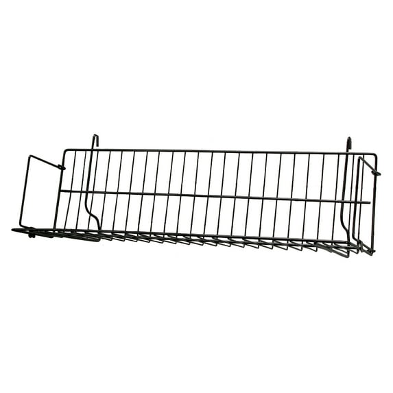 24 x 6 x 6 ½ inch Black CD/DVD/Cassette Shelf - For Wire Grid