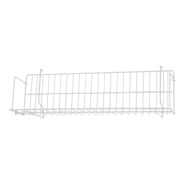 24 x 6 x 6 ½ inch White CD/DVD/Cassette Shelf For Slatwall or