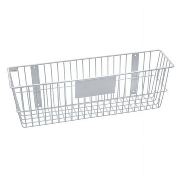 24 x 6 x 8 in. Wire Basket - White