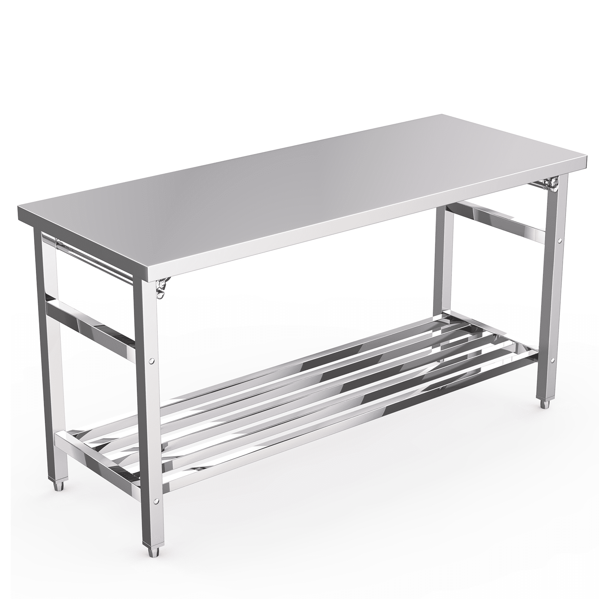 24 x 60 Inch Stainless Steel Folding Table for Prep & Work, NSF ...