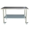 thumbnail image 1 of 24 x 60 in. Stainless Steel Work Table with Casters, 1 of 1