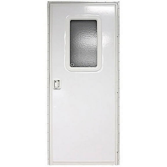 24" x 68" RH Square Entry Door, Polar White