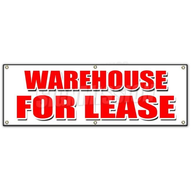 24 x 72 in. Banner Sign Warehouse for Lease AC Build to Suit