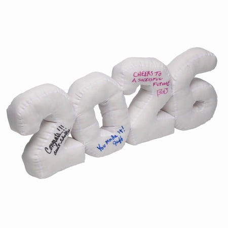 24" x 8" Class of 2026 Autograph Polyester White Stuffed Pillow