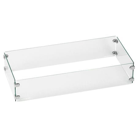 24 x 8 in. Tempered Glass Flame Guard for Drop-In Fire Pit Pan