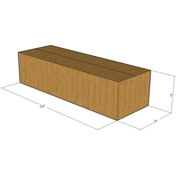 24" x 8" x 6" Corrugated Boxes 32 ECT (Pack of 20-24x8x6) | Quality Moving Boxes. Great for Shipping Boxes for Business, Office or Home.