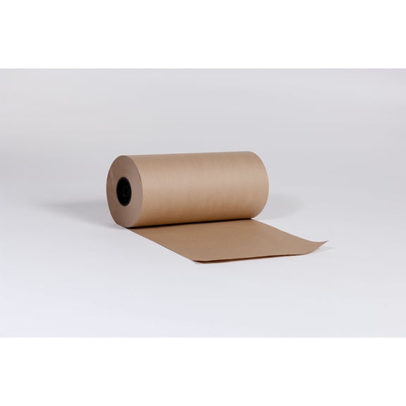 24" x 900' 40# Kraft Paper Roll for Wrapping Boxes, Parts, Layering 100% Recycled Fibers