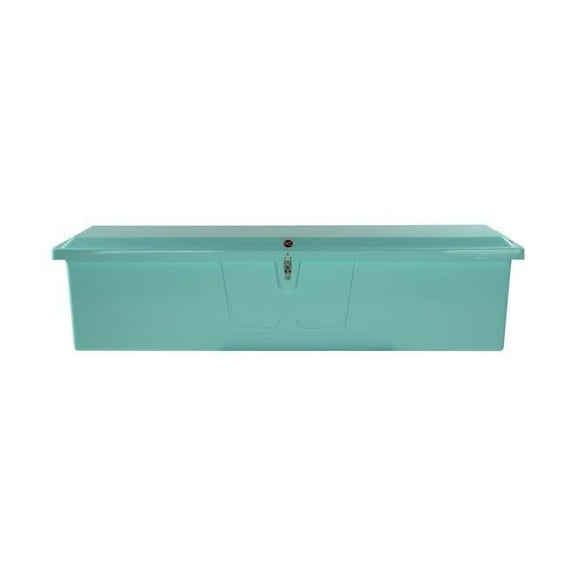 24 x 95 x 22 in. Stow N Go Dock Box with 3 Rod, Seafoam Green - Extra Large