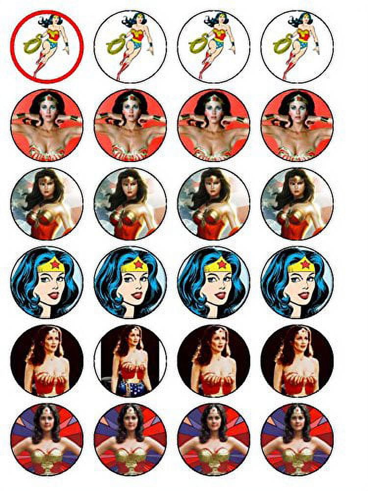 24 x Wonder Woman Cupcake Toppers