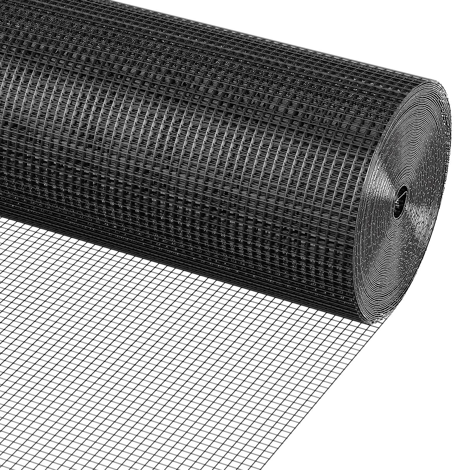 24"x100' 19-Gauge Galvanized Hardware Cloth, Vinyl Coated Wire Mesh, for Chicken Coop/Rabbit/Snake/Poultry Enclosure