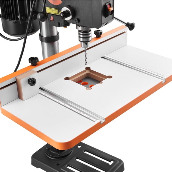 24"x12" Drill Press Table, MDF, Adj Fence, T-Slots, Scale
