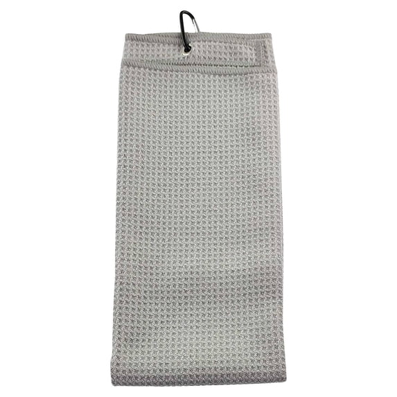 24"x16" Tri-fold Golf Towel, Microfiber Waffle Pattern Towels Absorption Soft Towel with Aluminum Clip for Golf Bags and Club