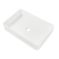 thumbnail image 1 of 24"x16"x5” White Ceramic Rectangular Vessel Countertop  Bathroom Sink, 1 of 9