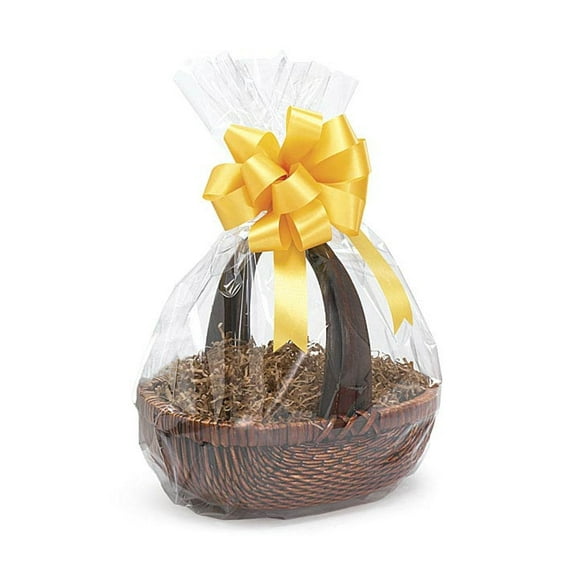 Clear Round Bottom Basket Bag - 24in. X 18in. - 2 Bags (b10918-2)