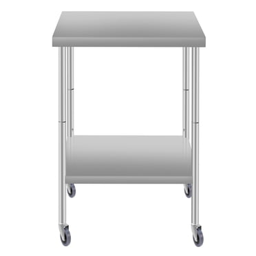 Gdrasuya10 2-Tier Stainless Steel Work Table - 24"x18" Commercial Prep Table With Undershelf