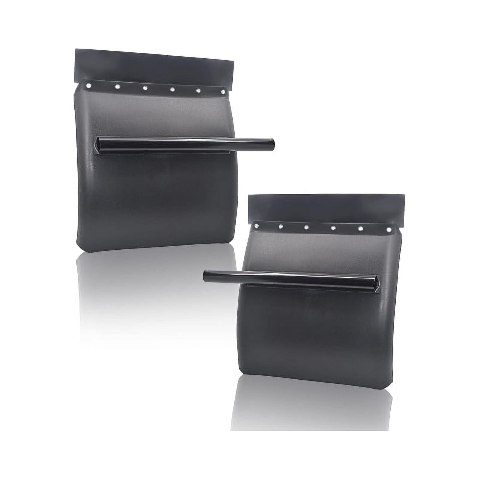 24"x24" Black Poly Quarter Fender Set Mud Flap Hangers Plastic for Semi Truck 2PCS