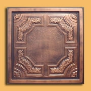 24"x24" Caracas Ceiling Tiles - PVC for Drop-in or Glue-up/Nail up Ceiling (Antique Copper Black)