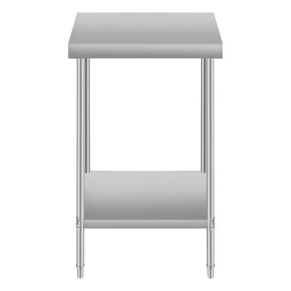 24"x24" Commercial Grade Stainless Steel Kitchen Prep Table Durable Work Surface for Restaurant & Home Use, Space-Saving Design for Efficient Food Prep, Easy-Cleaning Surface for Hygiene & Long...