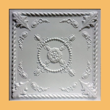 24"x24" Jewel White PVC Ceiling Tiles for Drop in Grid System (10 pack)