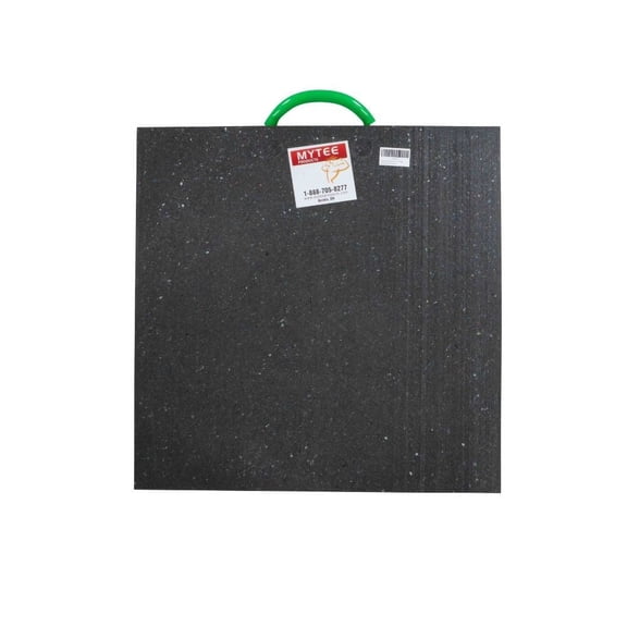 24"x24"x3" Thick Outrigger Pad for RV with Two Ergonomic Handle - High-Density Black Stabilizing Jack Landing Pad for Crane, Wrecker, Tow Truck, RVs