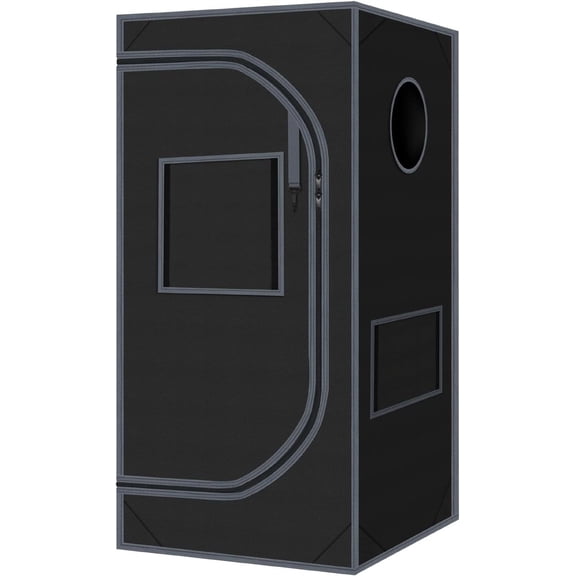 24"x24"x55" Grow Tent for Indoor Plants 600D Mylar Hydroponic High Reflective GrowTents for Plant Fruit Flower Veg Growing