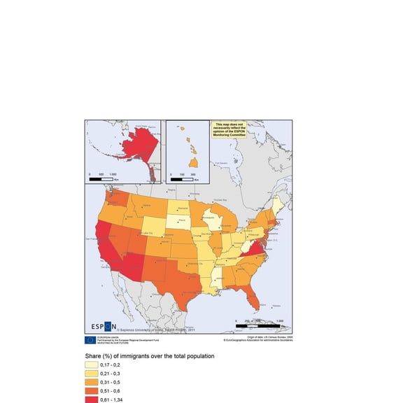 24"x28" Heavyweight Photo Paper Quality Poster: Economic Map - Regions and cities in the global economy