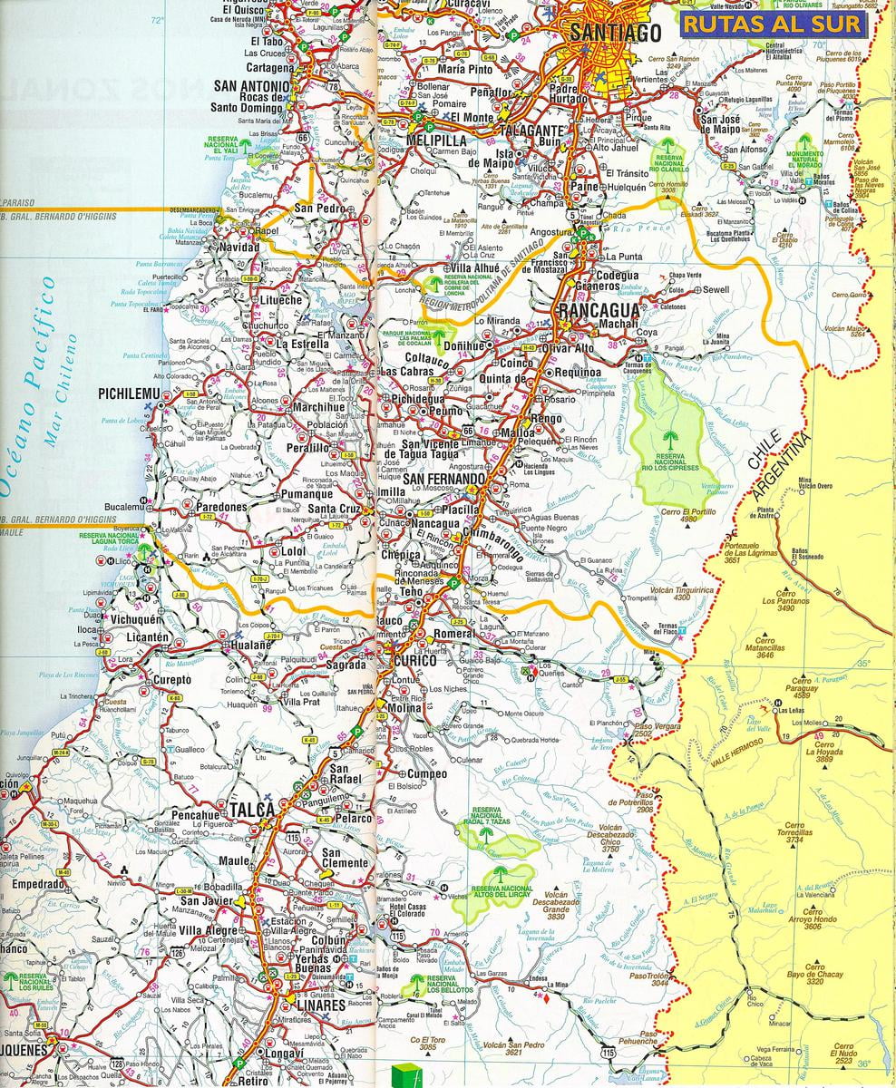 24 x29 Heavyweight Photo Paper Quality Poster 16a Chile Road Map 2007 24-x29-heavyweight-photo-paper-quality-poster-16a-chile-road-map-2007