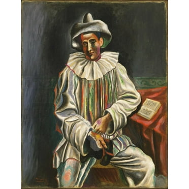 24"x30" Fine Art Quality Poster :: Pablo Picasso, 1918, Pierrot