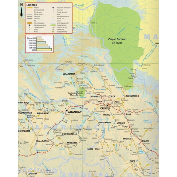 24"x30" Heavyweight Photo Paper Quality Poster: PERU ROAD MAP 11 peru-11 By thejourney1972 South America addicted peru-11