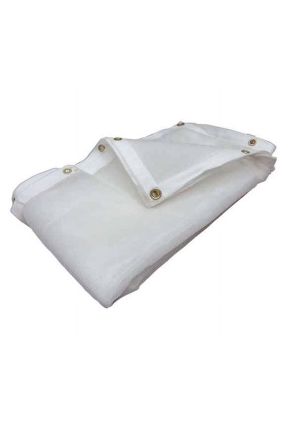 24'x30' White Super Heavy Duty Mesh Tarp Net Sail Sun Shade Awning and Fence Screen Patio Cover( Finished Size 23'.6 x 29'.6)