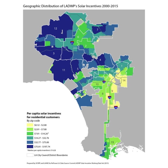 24"x31" Heavyweight Photo Paper Quality Poster: Economic Map - Community Solar RePower LA